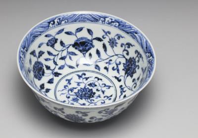 图片[2]-Bowl with lotus scrolls in underglaze blue, Ming dynasty (1368-1644)-China Archive